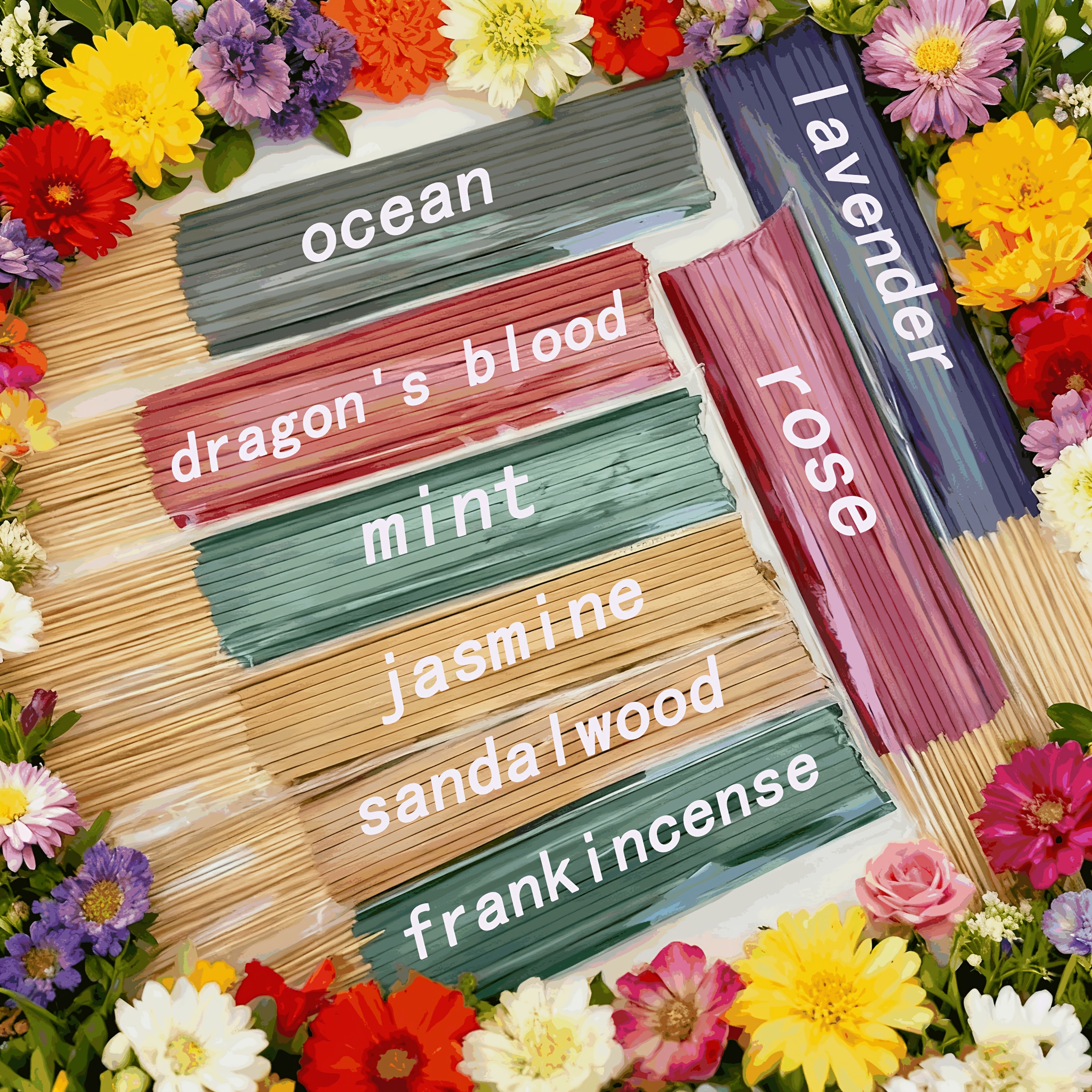Home Fragrance Vanilla - 8 Sets of Incense Sticks -