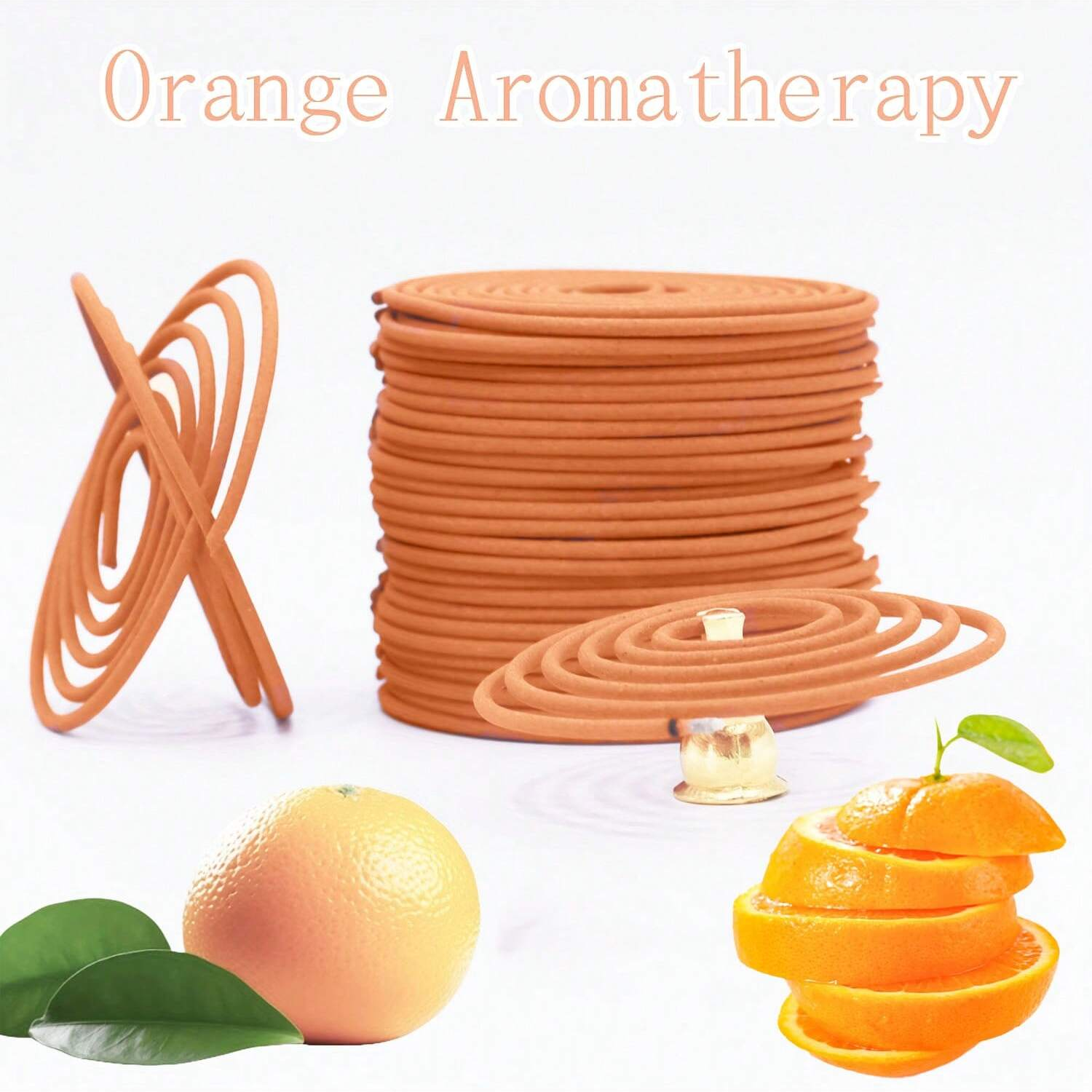 Smokeless Incense Stick - Orange Scented Incense Coil for Aromatherapy