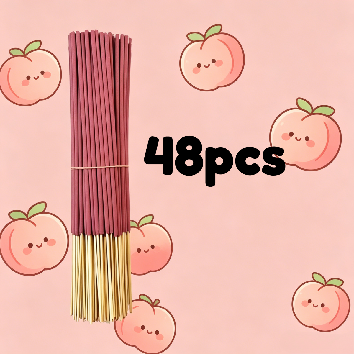 Home Fragrance Incense - 48PCS Natural Wooden Aromatherapy Sticks Sweet