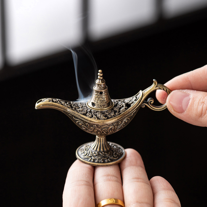 Home Fragrance Incense - 1Pc Arabic Incense Burner Antique Style