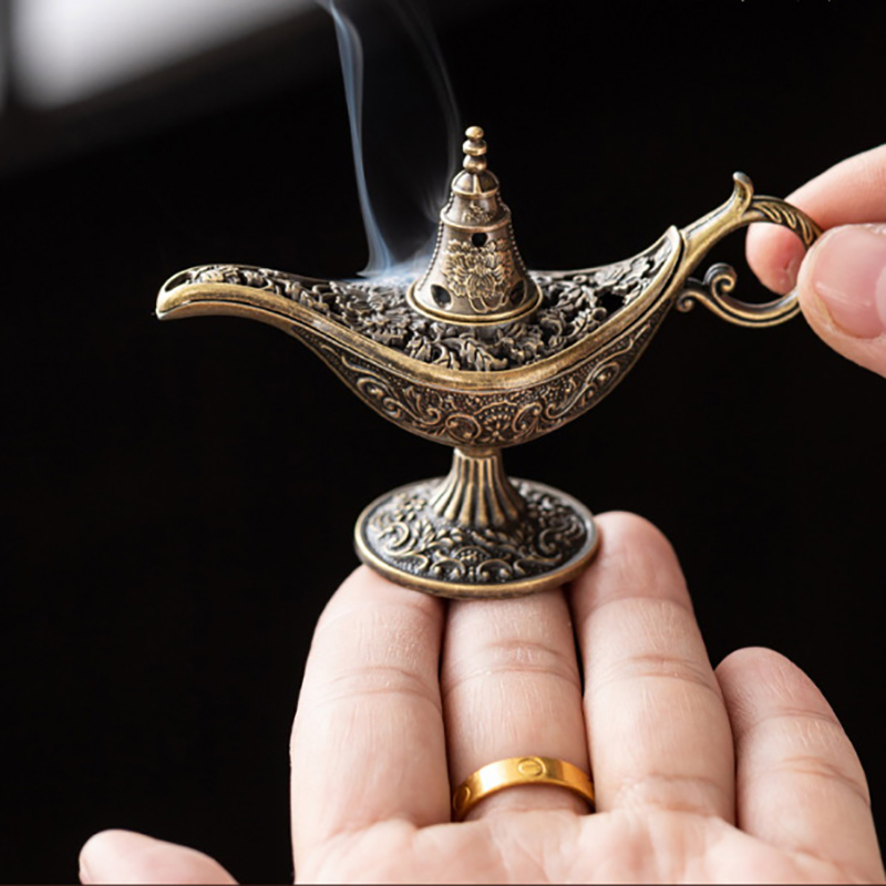 Home Fragrance Incense - Antique Style Lamp Metal Incense Burner
