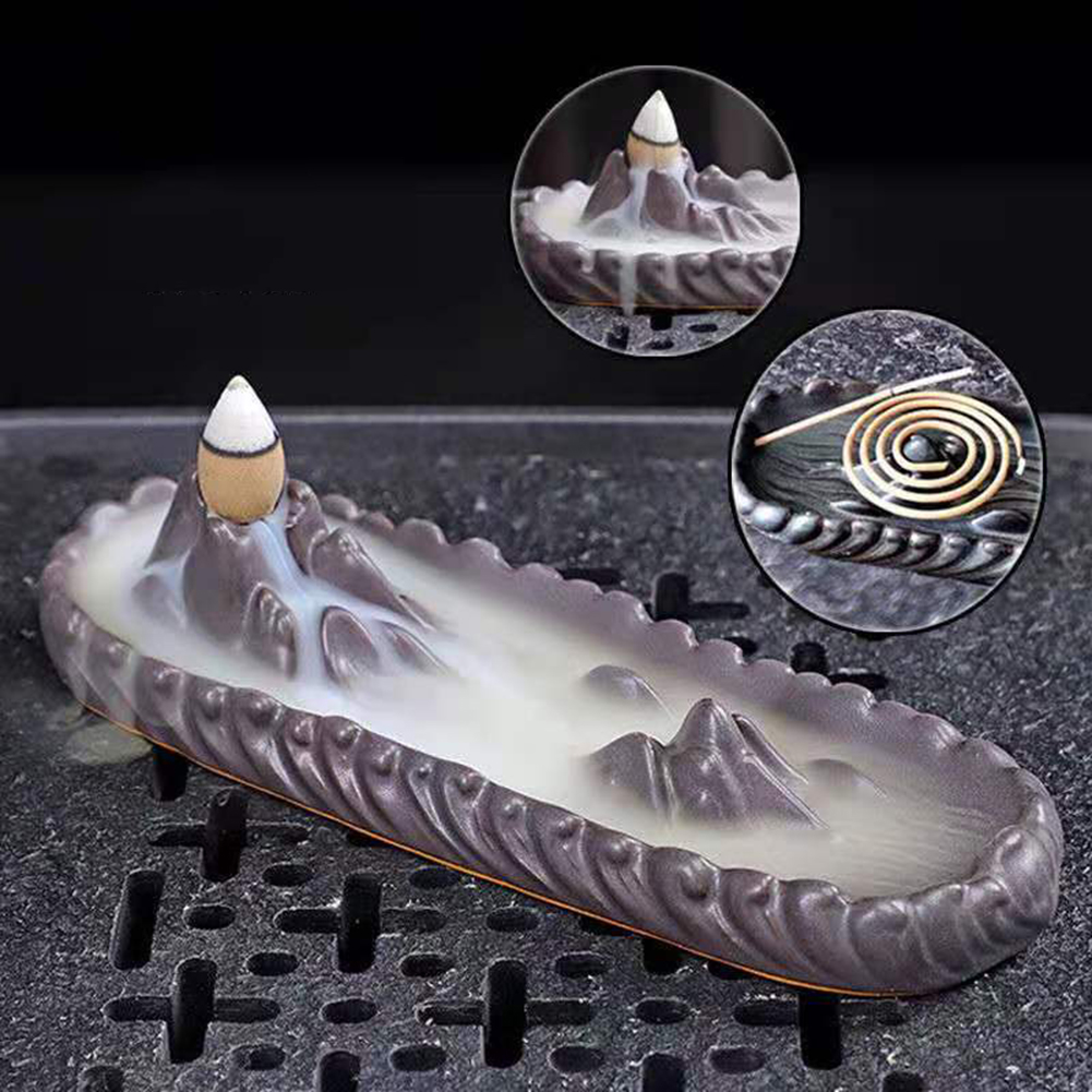 Backflow Incense Burner Censer - Home Fragrance Incense ulasan dan harga
