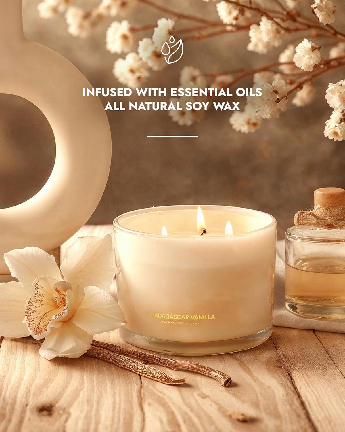 Luxury Vanilla Soy Candle, Lar - Home Fragrance Vanilla ulasan dan harga