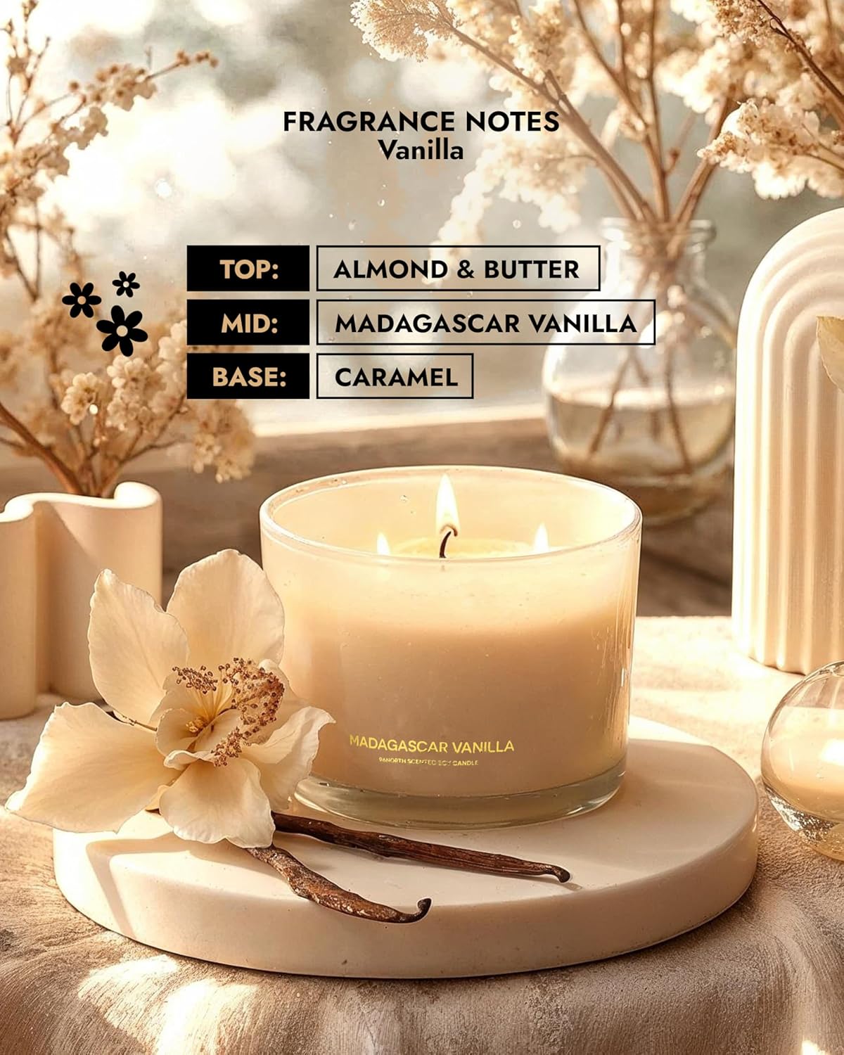 Luxury Vanilla Soy Candle, Lar - Home Fragrance Vanilla ulasan dan harga