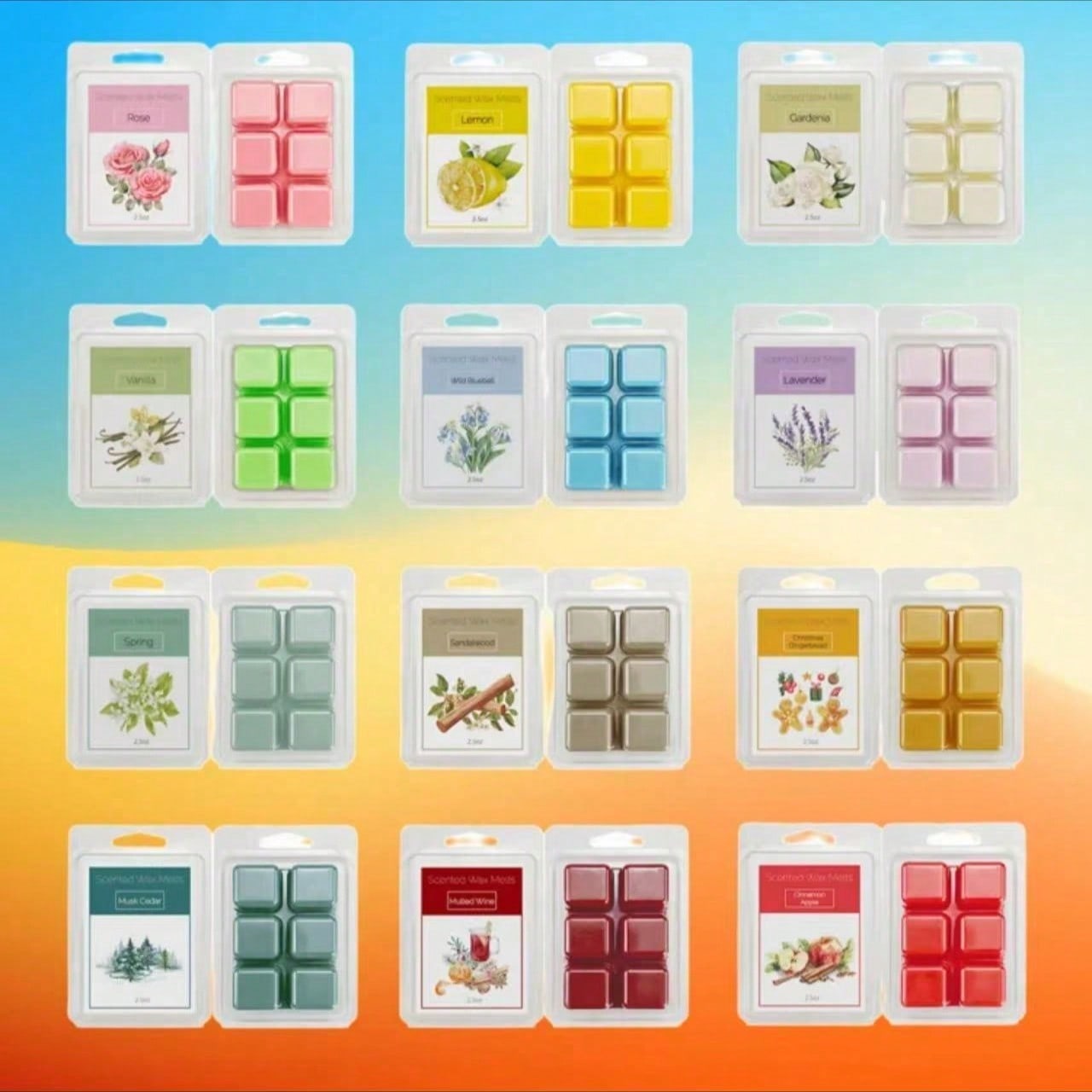 Scented Wax Melts Set, 8 Assor - Home Fragrance Vanilla ulasan dan harga