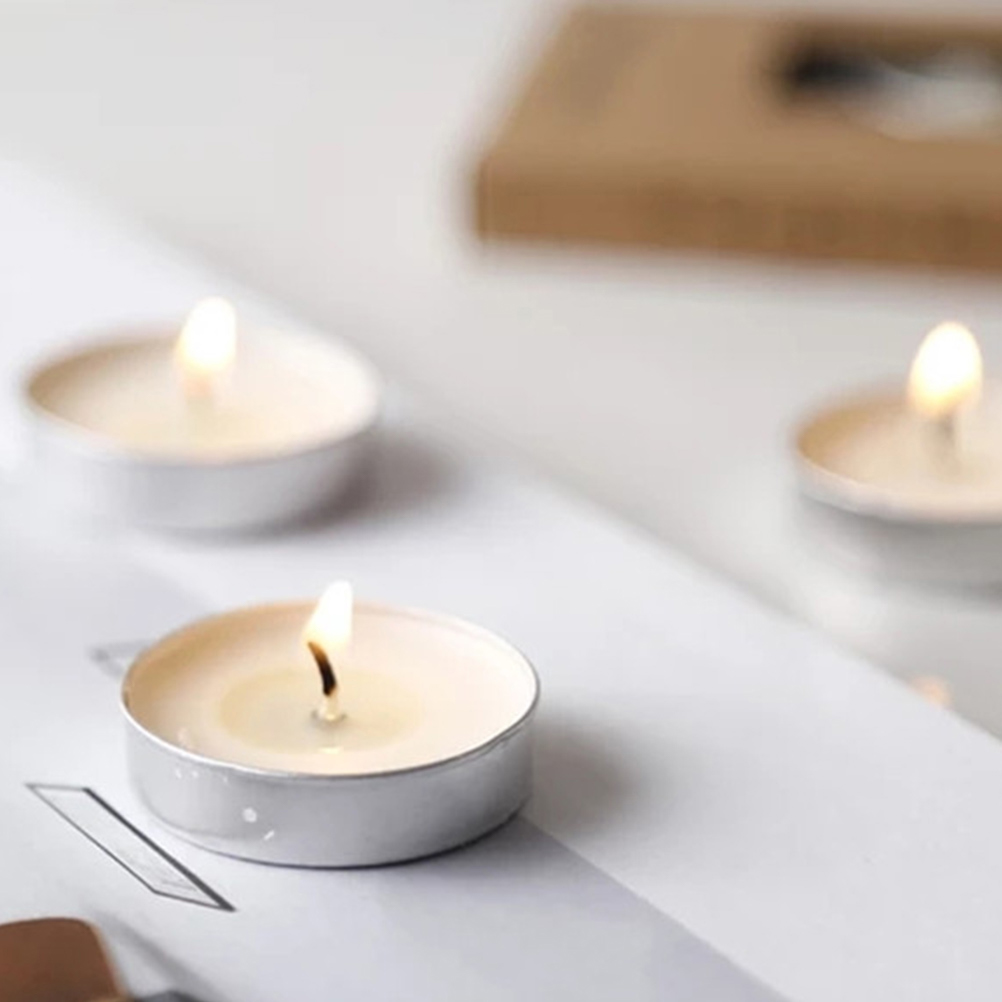 50 Pcs Round White Small Candl - Home Fragrance Vanilla ulasan dan harga