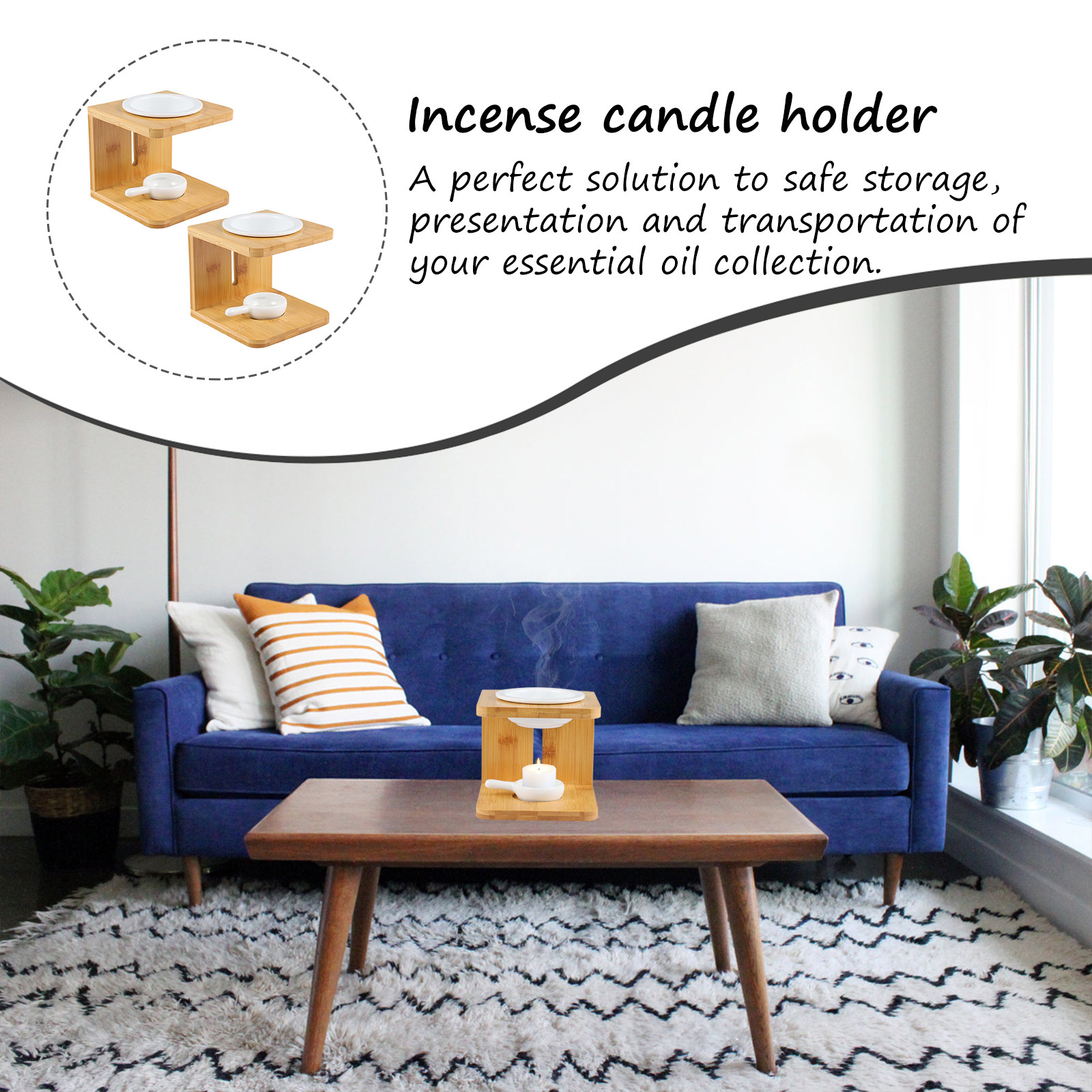2Sets Bamboo Incense Burner Ec - Home Fragrance Incense ulasan dan harga